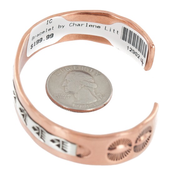 Handmade Bear Paw Certified Authentic Navajo Pure .925 Sterling Silver and Copper Native American Bracelet 12902-4 Handmade Bear Paw Certified Authentic Navajo Pure .925 Sterling Silver and Copper Native American Bracelet 12902-4