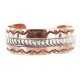 Handmade Mountain Certified Authentic Navajo .925 Sterling Silver and Pure Copper Native American Bracelet 12899-2