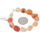 Certified Authentic Navajo .925 Sterling Silver Natural Carnelian Native American Bracelet 12893-3