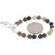 Certified Authentic Navajo .925 Sterling Silver Natural Agate Native American Bracelet 12896