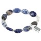 Certified Authentic .925 Sterling Silver Navajo Natural Lapis Native American Bracelet 12894-2