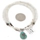 Certified Authentic Navajo .925 Sterling Silver White Howlite Native American Necklace 25232-2