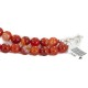 Certified Authentic Navajo .925 Sterling Silver Natural Carnelian Native American Necklace 25286-2