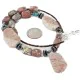 Certified Authentic Navajo .925 Sterling Silver Natural Agate Hematite Turquoise Native American Necklace 750122-4