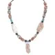 Certified Authentic Navajo .925 Sterling Silver Natural Agate Hematite Turquoise Native American Necklace 750122-4