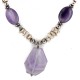 Certified Authentic Navajo .925 Sterling Silver Natural Amethyst and White Howlite Native American Necklace 15759-101