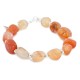 Certified Authentic Navajo .925 Sterling Silver Natural Carnelian Native American Bracelet 12893-3