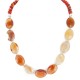 Certified Authentic Navajo .925 Sterling Silver Natural Carnelian Native American Necklace 25286-2