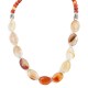 Certified Authentic Navajo .925 Sterling Silver Natural Carnelian Native American Necklace 25286-3