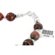 Certified Authentic Navajo .925 Sterling Silver Natural Carnelian Native American Necklace 25288-1