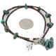 Certified Authentic Navajo .925 Sterling Silver Natural Spiderweb Turquoise Heishi Native American Necklace 15205-2