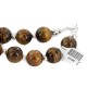 Certified Authentic Navajo .925 Sterling Silver Natural Tigers Eye Native American Necklace 25288-2