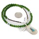 .925 Sterling Silver Handmade Certified Authentic Natural Turquoise Green Quartz Native American Necklace 24337-16076-13