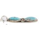 .925 Sterling Silver Handmade Certified Authentic Navajo Natural Turquoise Native American Necklace 24413