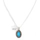 .925 Sterling Silver Handmade Certified Authentic Navajo Natural Turquoise Native American Necklace 24384-2