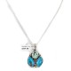 .925 Sterling Silver Handmade Certified Authentic Navajo Turquoise Native American Necklace  14946