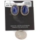 Certified Authentic .925 Sterling Silver Handmade Navajo Natural Lapis Stud Native American Earrings 12886-3