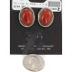 Certified Authentic .925 Sterling Silver Handmade Navajo Natural Red Jasper Stud Native American Earrings 12886-21