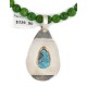.925 Sterling Silver Handmade Certified Authentic Natural Turquoise Green Quartz Native American Necklace 24337-16076-13 .925 Sterling Silver Handmade Certified Authentic Natural Turquoise Green Quartz Native American Necklace 24337-16076-13