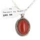 .925 Sterling Silver Handmade Certified Authentic Navajo Natural Red Jasper Native American Necklace 12885-3