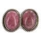 Certified Authentic .925 Sterling Silver Handmade Navajo Natural Charoite Stud Native American Earrings  12886-2