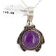 Certified Authentic .925 Sterling Silver Handmade Navajo Natural Sugilite Native American Necklace  12674-11