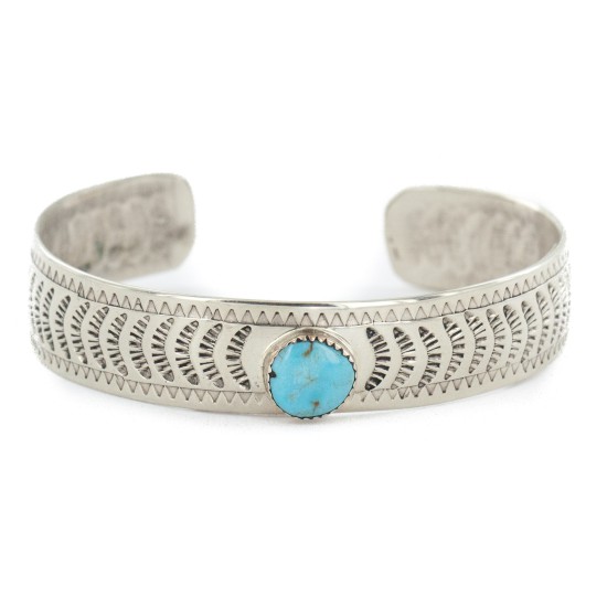 Handmade Navajo Nickel Natural Turquoise Bracelet NB151203013537 Handmade Navajo Nickel Natural Turquoise Bracelet NB151203013537