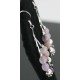 Certified Authentic Navajo .925 Sterling Silver Hooks Natural Pink Quartz and Sugilite Native American Earrings 390725007989