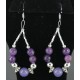 Certified Authentic Navajo .925 Sterling Silver Hooks Natural Sugilite Native American Earrings 370962554849