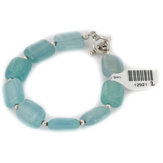 Certified Authentic Navajo Natural Blue Quartz Native American Bracelet 12921-2 Certified Authentic Navajo Natural Blue Quartz Native American Bracelet 12921-2