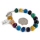 Certified Authentic Navajo Nickel Natural Multicolor Stones Native American Bracelet 12921-3