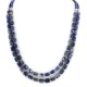 2 Strand Certified Authentic Navajo Natural Lapis Native American Necklace 17009