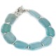 Certified Authentic Navajo Natural Blue Quartz Native American Bracelet 12921-2