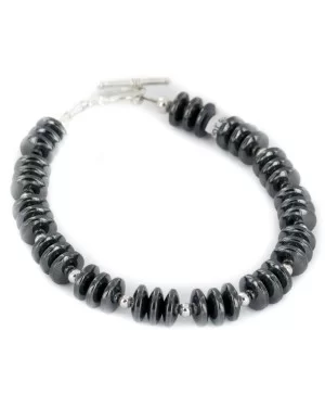 Navajo Nickel Natural Hematite Bracelet 12920-5 Navajo Nickel Natural Hematite Bracelet 12920-5