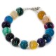 Certified Authentic Navajo Nickel Natural Multicolor Stones Native American Bracelet 12921-3
