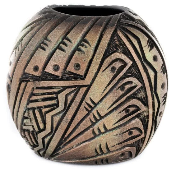 Handmade Certified Authentic Navajo Holbrook Native American Pottery 102493-4 Handmade Certified Authentic Navajo Holbrook Native American Pottery 102493-4
