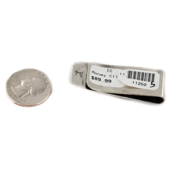 Handmade Certified Authentic Navajo Nickel and .925 Sterling Silver Natural Jasper Native American Money Clip 11250-51 Handmade Certified Authentic Navajo Nickel and .925 Sterling Silver Natural Jasper Native American Money Clip 11250-51
