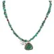 $430 Handmade Certified Authentic .925 Sterling Silver Navajo Natural Carico Lake and Turquoise Native American Necklace 15030-21-15360