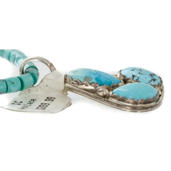 Handmade Navajo Sterling Silver Natural Turquoise Necklace NB151217234234 Handmade Navajo Sterling Silver Natural Turquoise Necklace NB151217234234