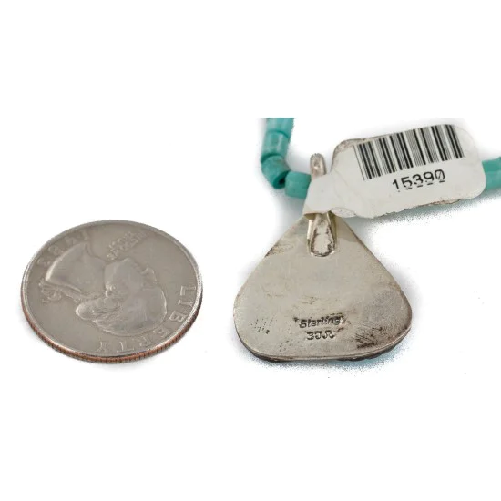 Handmade Navajo Sterling Silver Natural Turquoise Necklace NB151217234234 Handmade Navajo Sterling Silver Natural Turquoise Necklace NB151217234234