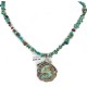 $480 Handmade Certified Authentic .925 Sterling Silver Navajo Natural Turquoise Native American Necklace 12923-1-25289
