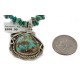 $480 Handmade Certified Authentic .925 Sterling Silver Navajo Natural Turquoise Native American Necklace 12923-1-25289