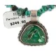 $430 Handmade Certified Authentic .925 Sterling Silver Navajo Natural Carico Lake and Turquoise Native American Necklace 15030-21-15360