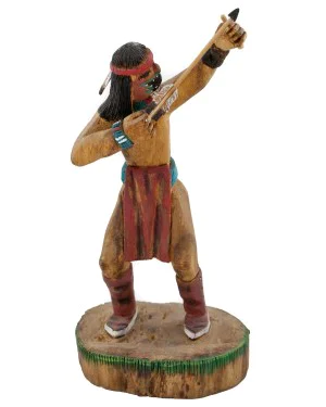 $570 Handmade Certified Authentic Hopi Old Oraibi Yoche Apache Warrior Native American Kachina 10895-32 $570 Handmade Certified Authentic Hopi Old Oraibi Yoche Apache Warrior Native American Kachina 10895-32
