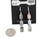 Certified Authentic Navajo .925 Sterling Silver Hooks Dangle Natural Abelone Native American Earrings 18107-2