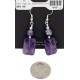 Certified Authentic Navajo .925 Sterling Silver Hooks Natural Amehtyst Dangle Native American Earrings 18107-1 Certified Authentic Navajo .925 Sterling Silver Hooks Natural Amehtyst Dangle Native American Earrings 18107-1