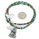 .925 Sterling Silver Navajo Certified Authentic Turquoise Pink Quartz Native American Necklace 15029-15794-5