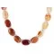 Navajo Nickel Natural Carnelian Necklace 25289-2