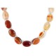 Navajo Nickel Natural Carnelian Necklace 25289-2