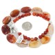 Navajo Nickel Natural Carnelian Necklace 25289-2